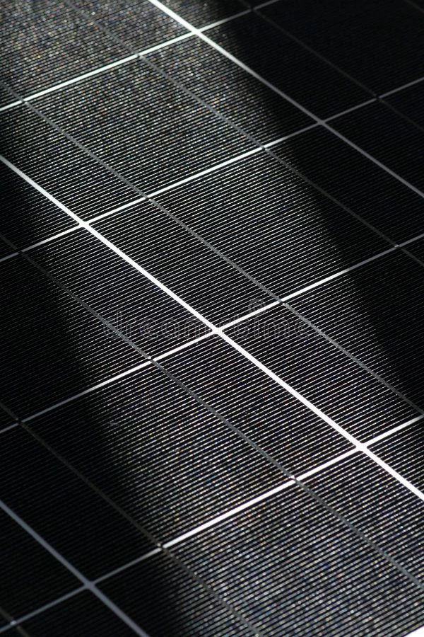 Close-up of monocrystalline solar panel cells